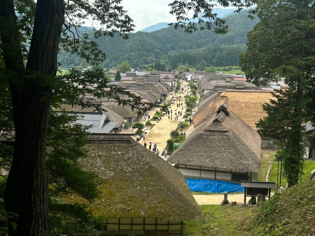 View of Ouchi-juku from the lookout - Japan Navi Journey