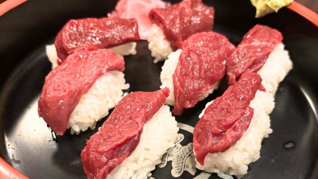 Aizu horse sashimi sushi - Japan Navi Journey
